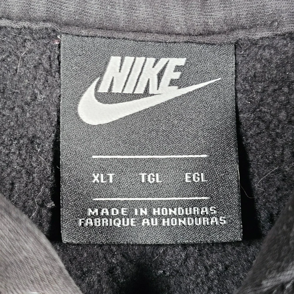 Nike Club Fleece Hoodie Mens XLT Black‎ Pullover Sweatshirt Big Tall 804346-00A